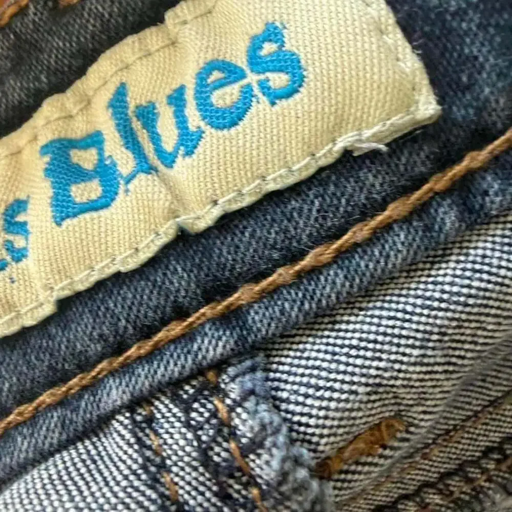 Paris Blues Vintage Y2K Low Rise Denim Cuffed Denim Shorts